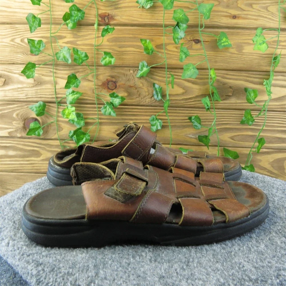 Nunn Bush  Men Fisherman Sandals Size 10 Medium Brown‎ Leather Buckle